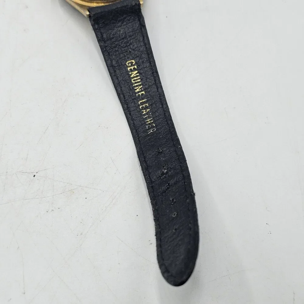 Vintage Boeing Airplane Watch On Genuine Leather Band New Battery Runs Great